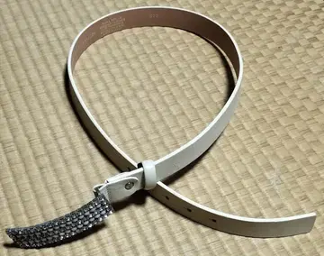 THE FIRST 화이트 스톤 부착 슬림 벨트