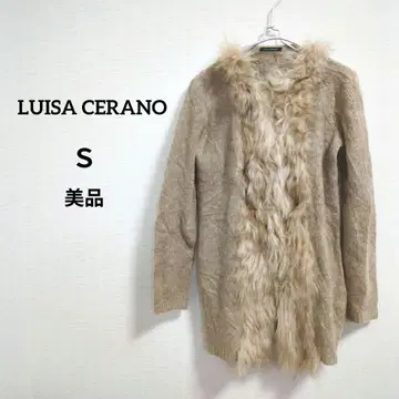 해외 구제 의류 새상품급 LUISA CERANO 퍼 포함 니트 자켓 S