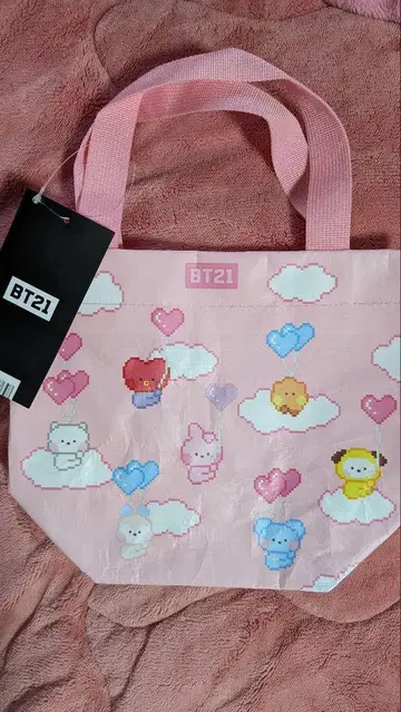 BT21 토트백 핑크