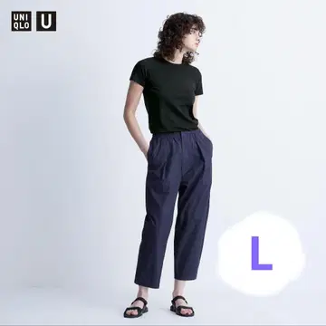 유니클로 U 파라슈트 크롭 팬츠 L 블루