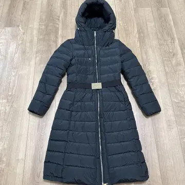 MONCLER 후드 부착 롱 다운 자켓