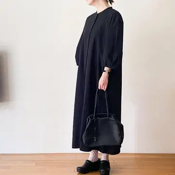 [ 무인양품 ] 건조하기 쉬운 브로드 7부 소매 원피스