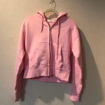 Oyuw 핑크 크롭 후드티