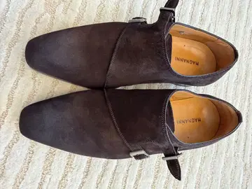 [ 컨디션 최상 ] MAGNANNI 스웨이드 더블 몽크 스트랩 숏부츠