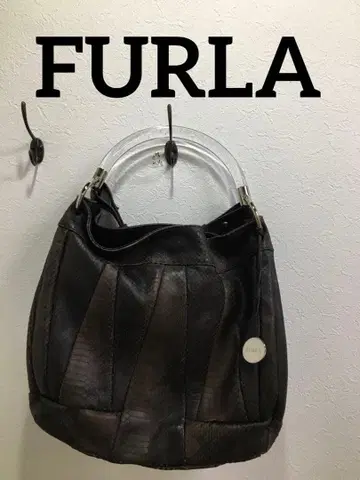 [ FURLA ] 가죽 핸드백 숄더 벨트 포함 브라운