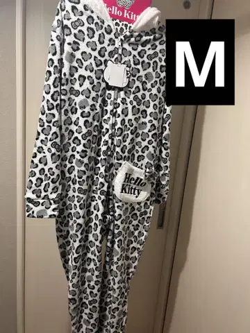레어 인기 헬로키티 콤비네존 인형옷 레오파드 무늬 화이트 블랙 M 돈키
