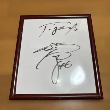 한신 타이거즈 아키야마 타쿠미 친필 사인 색지