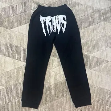 TRAVS 로고 블랙 스웨트 팬츠 S
