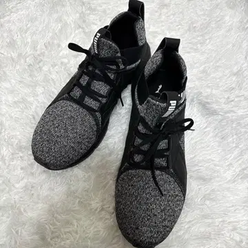 [ 컨디션 최상 ] PUMA 남성용 멀티 니트 스니커즈 그레이 28.0