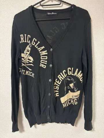 HYSTERIC GLAMOUR 블랙 가디건