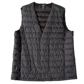 UNIQLO 유니클로/DOWN 다운 베스트 XL/남성용/다크 브라운