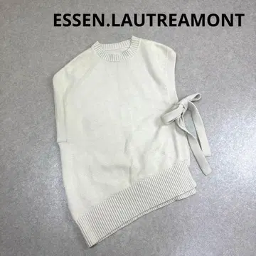 ESSEN.LAUTREAMONT 변형 니트 베스트 사이드 리본 38