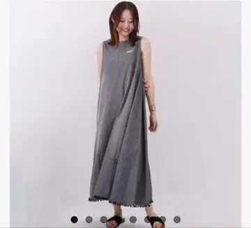더블 티 롱 원피스