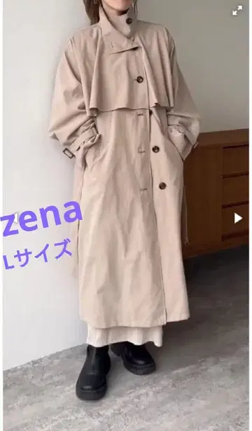 zena 베이지 벨트 트렌치코트 L 사이즈 제나