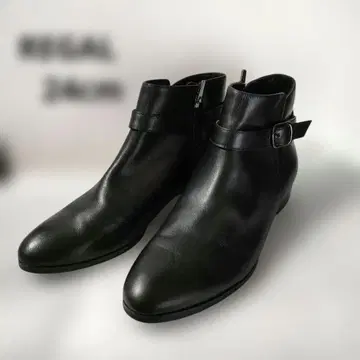 새상품급 리갈 REGAL 숏부츠 블랙 가죽 24 cm