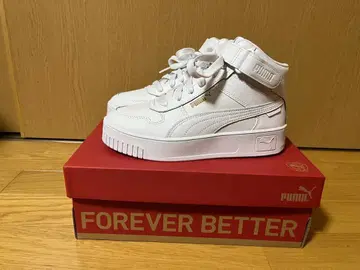 PUMA 화이트 하이컷 스니커즈