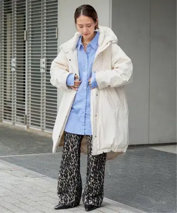 Spick & Span 발수 후디드 다운 코트 38