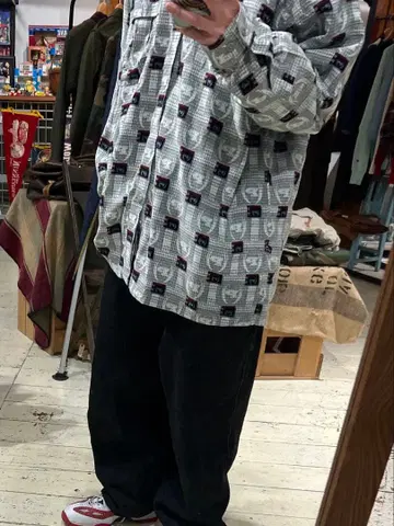 PHAT FARM 긴팔 셔츠 올 패턴 오버 사이즈 bboy 팻팜