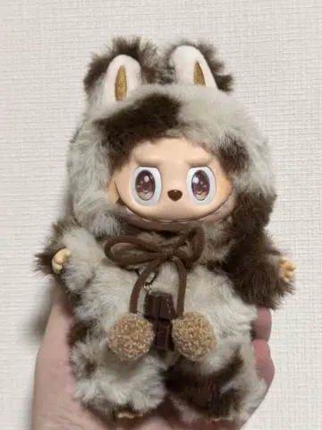 zimomo 퍼 소재 토끼 귀 봉제 인형