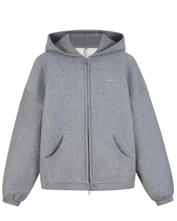 [ ANDWANG ] Kirakira zip up (gray)