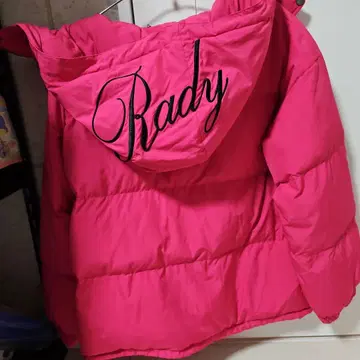 Rady 후드 부착 다운 자켓 핑크