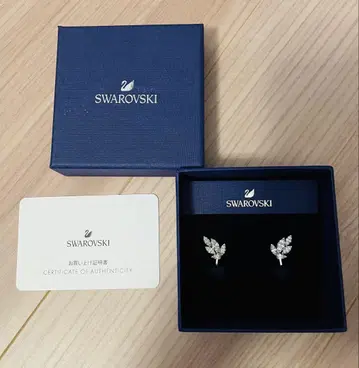 미사용 Swarovski 스와로브스키 리프 귀찌 귀찌