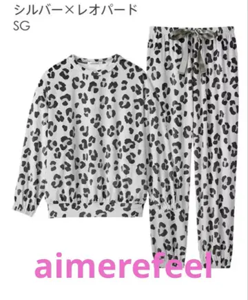 aimerefeel 모찌수베 레오파드 무늬 룸웨어 M 사이즈