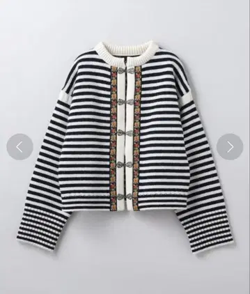 dahl'ia x 6(ROKU) BORDER KNIT CARDIGAN