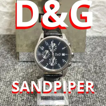 작동품 D&G 크로노그래프 블랙 손목시계 블랙