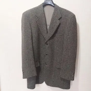 JACKLOGUN 테일러드 자켓 빈티지 체크 무늬
