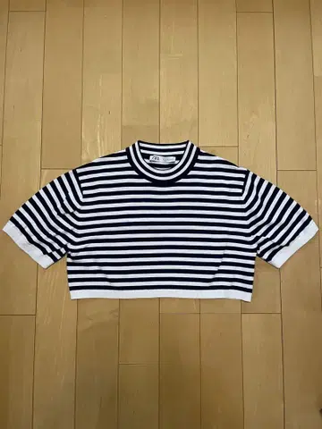 ZARA 보더 반팔 니트