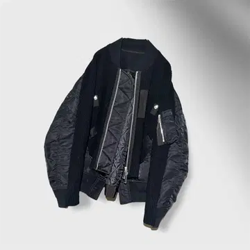 새상품급 sacai 나일론 트윌 믹스 블루종 블랙 1