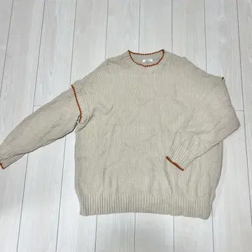 LOWRYSFARM 리브 베이지 스웨터 F 사이즈