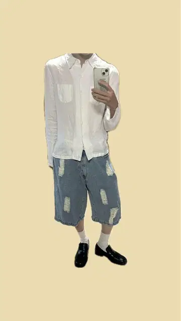 빈티지 데미지 데님 팬츠