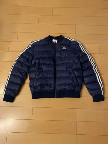 adidas 다운 자켓 아우터 네이비 160cm