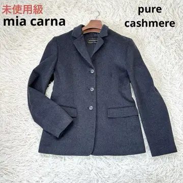 미사용급 미아카나 퓨어 캐시미어 100% 테일러드 자켓 11호 그레이