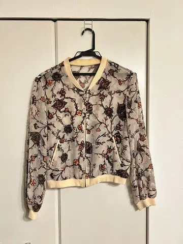 Lily Brown 꽃무늬 시스루 가디건 F