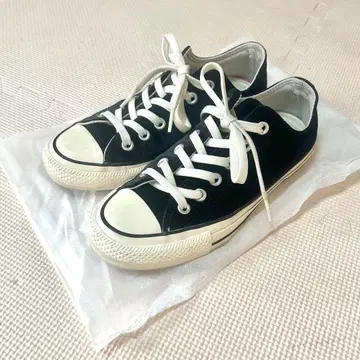 [ 23.5cm ] 컨버스 CONVERSE 블랙 벨로아 스니커즈 리액트