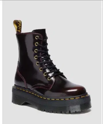 Dr.Martens 버건디 통굽 부츠 박스 포함