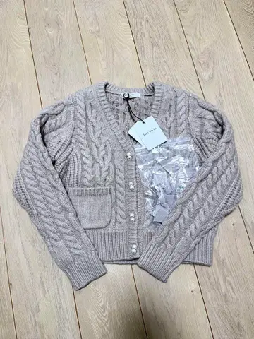 Herlipto Double Bow Cable Knit Cardigan