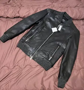 새상품 이탈리아제 양가죽 REHARD 블랙 싱글 라이더 자켓