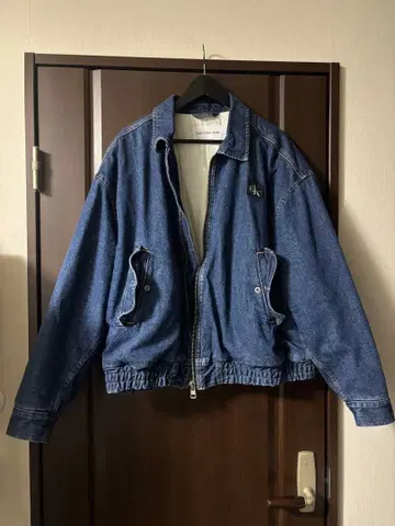 Calvin Klein Jeans 데님 봄버 자켓