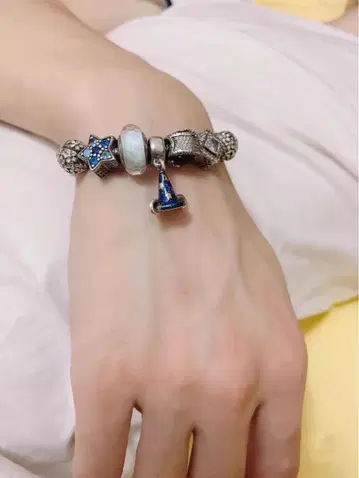 PANDORA 별과 파란 참 팔찌
