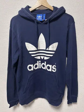 adidas 오리지널스 네이비 후드 부착 후드티