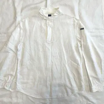 THE SMOCK SHOP 둥근 카라 풀오버 긴팔 셔츠 남성용 M