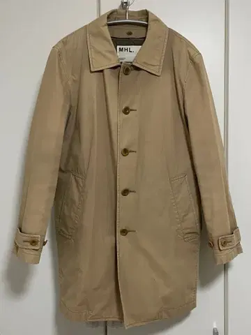 [ 하자품 ] MHL 마가렛호웰 베이지 스텐카라 코트