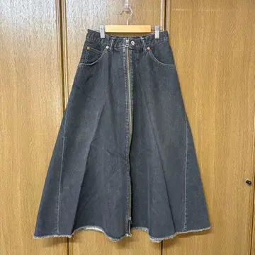 [ 미사용 새상품 ] JOHNBULL/존불 데님 플레어 롱 스커트