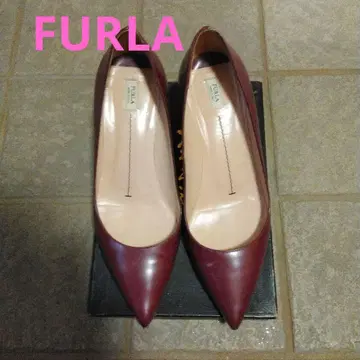 FURLA 와인 레드 하이힐 36
