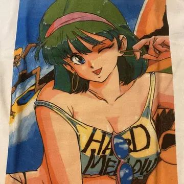 80년대풍 시티팝 아트 티셔츠 롱슬리브 화이트 L