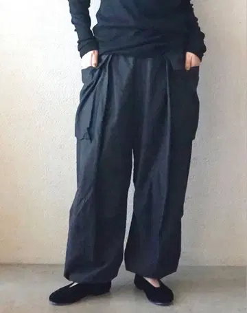 journal standard Luxe 블랙 와이드 팬츠